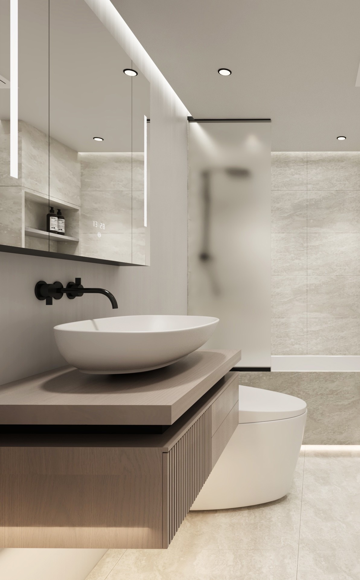 Bathroom with Vessel Sink